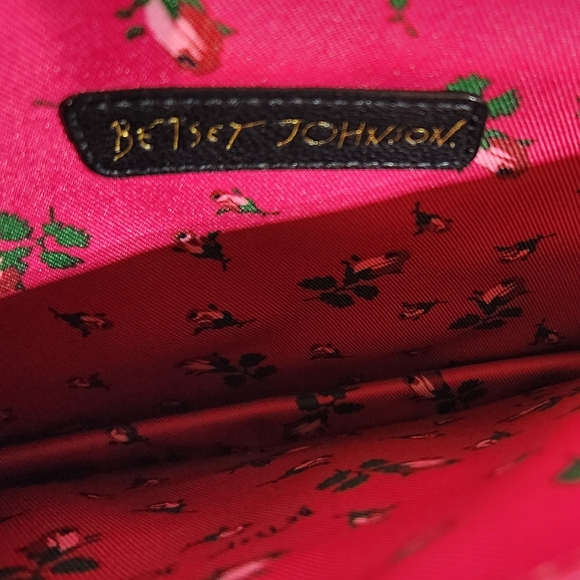 Betsey Johnson Crossbody Evening Shoulder Bag Bow Envelope Purse - Picture 13 of 15